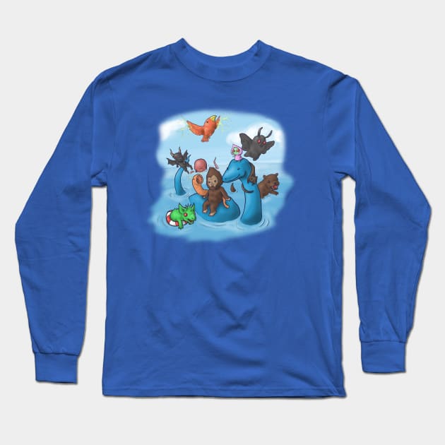 Cryptid party! Long Sleeve T-Shirt by Fudepwee